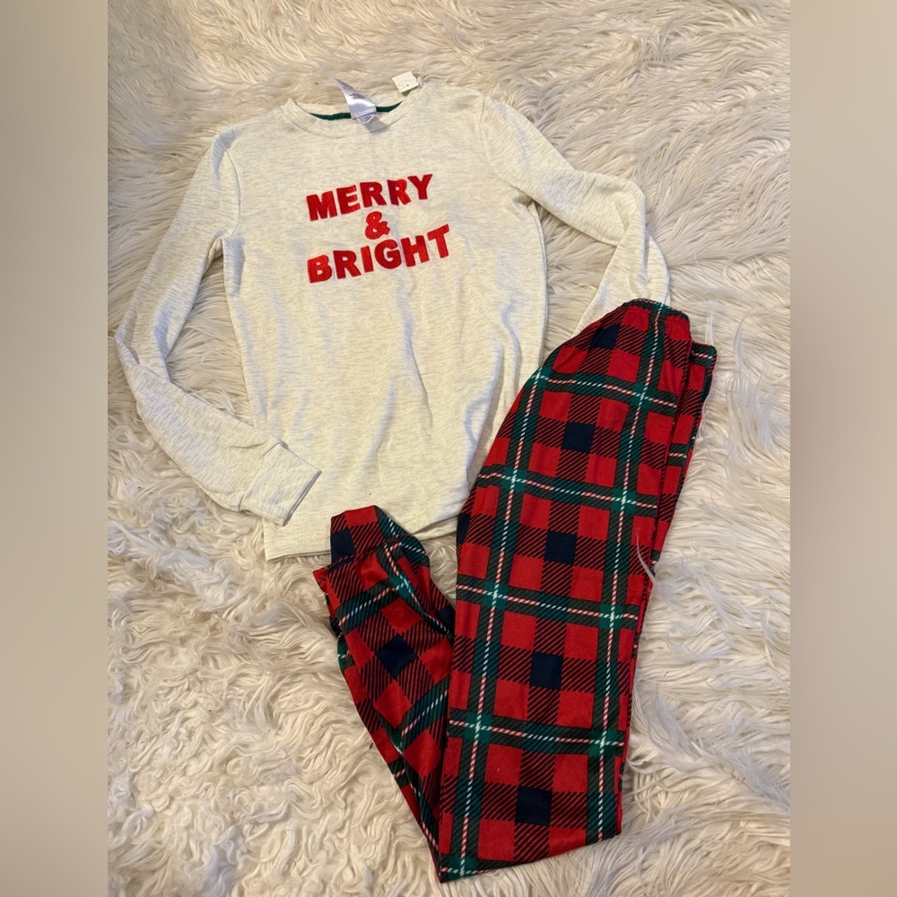 Kids Christmas Pajamas Set - Merry & Bright Red (X4)